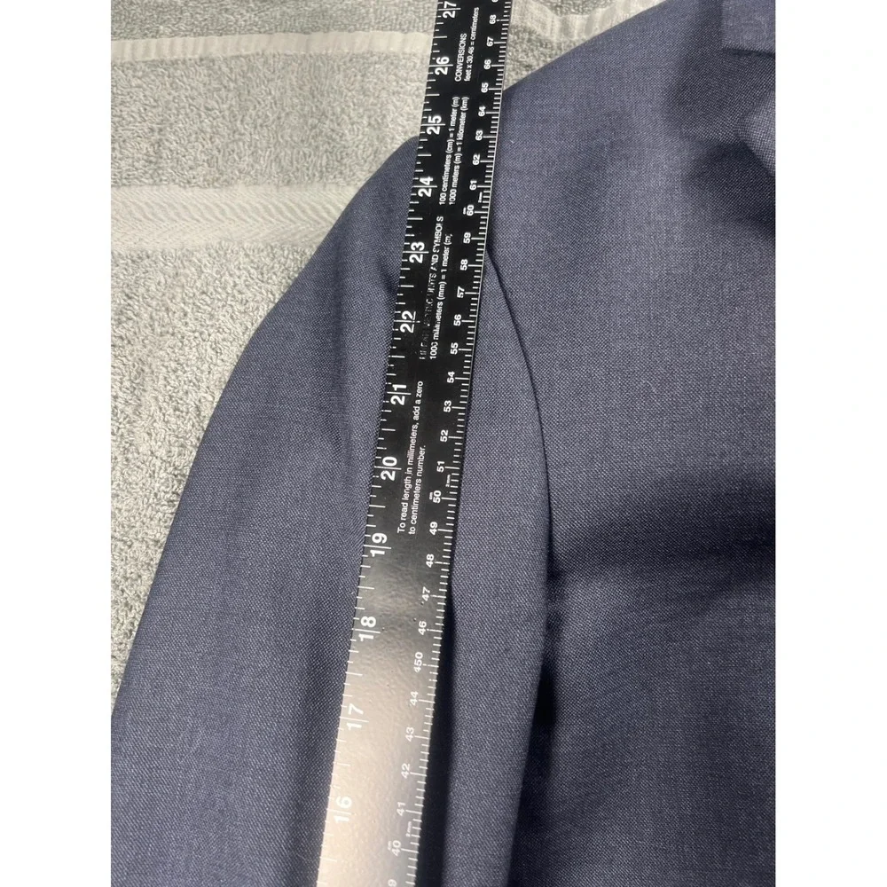 Jos A Bank Traveler's Collection Navy Wool Tailored Fit Blazer Men 42L‎